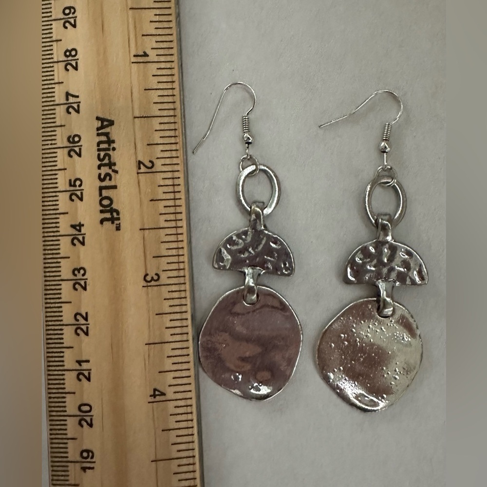 Bohemian Silver Dangle Earrings - Picture 7 of 11